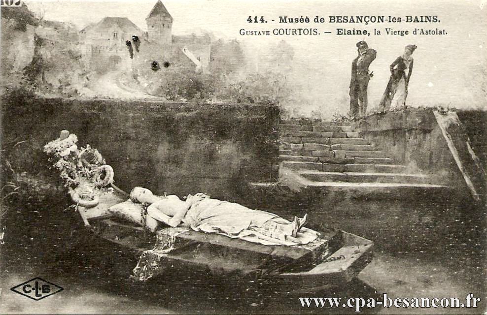 414. - Musée de BESANÇON-les-BAINS. GUSTAVE COURTOIS. Elaine, la Vierge d Astolat.